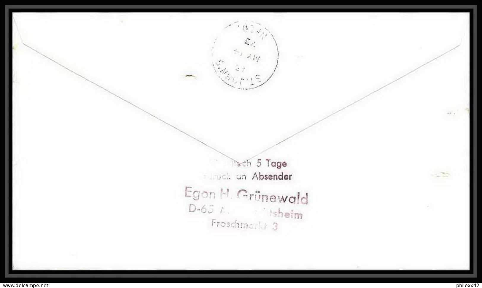 7290/ Espace (space) Lettre (cover) Signé (signed Autograph) 18/5/1973 Skylab Newfoundland St John's Canada - América Del Norte