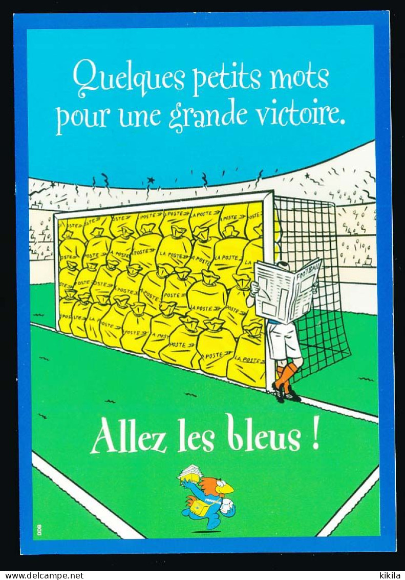 CPSM / CPM 10.5 X 15  Sport Football "Allez Les Bleus!" "Quelques Petits Mots Pour Une Grande Victoire"  Avril 1998 - Calcio