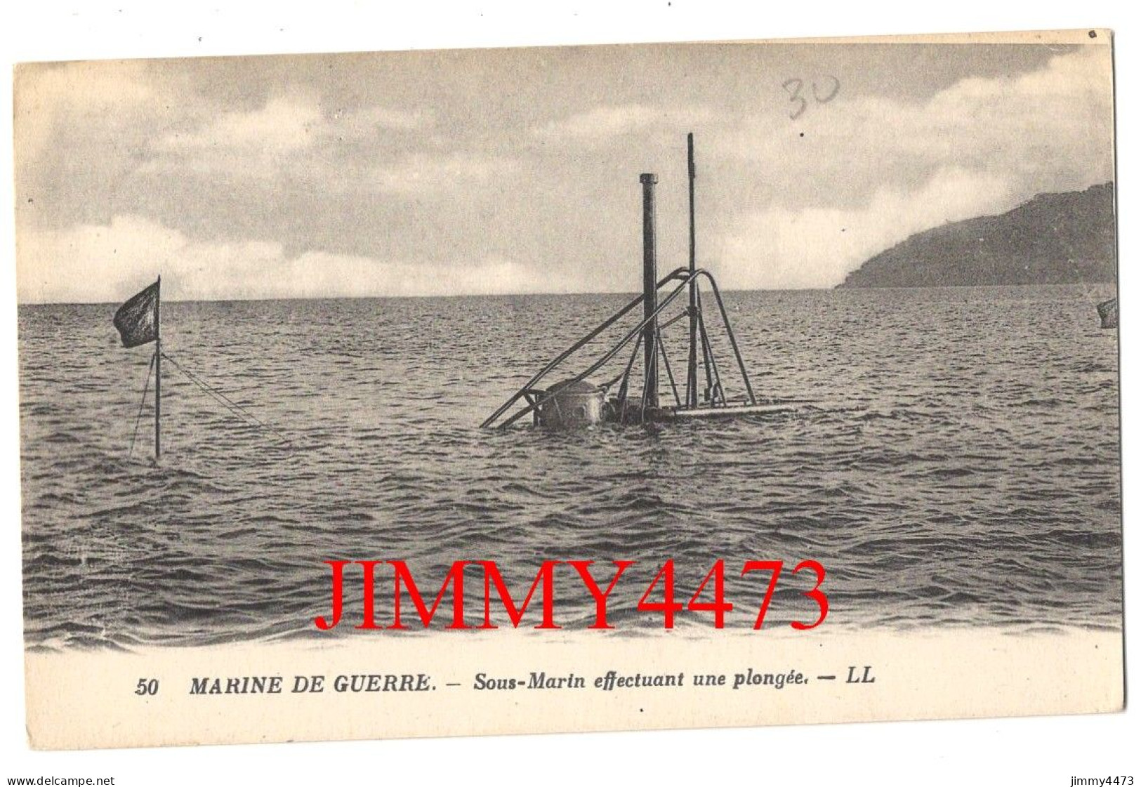 CPA - Sous-Marin Effectuant Une Plongée - MARINE DE GUERRE - N° 50 - L L - Edit. Lévy Et Neurdein Paris - Submarines