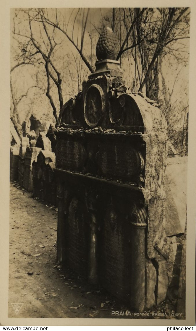 Praha // Pomnik Rabina Lowy (Judaica) Tombstone Old Jewish Cemetery Judah Loew Ben Bezalel Aka Rabbi Loew 19?? - Judaisme