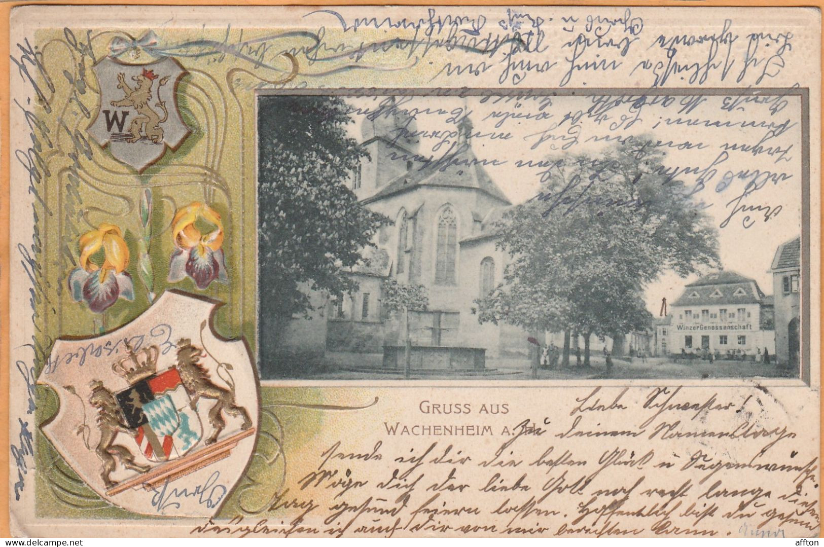 Gruss Aus Wachenheim Germany 1904 Postcard - Bad Duerkheim