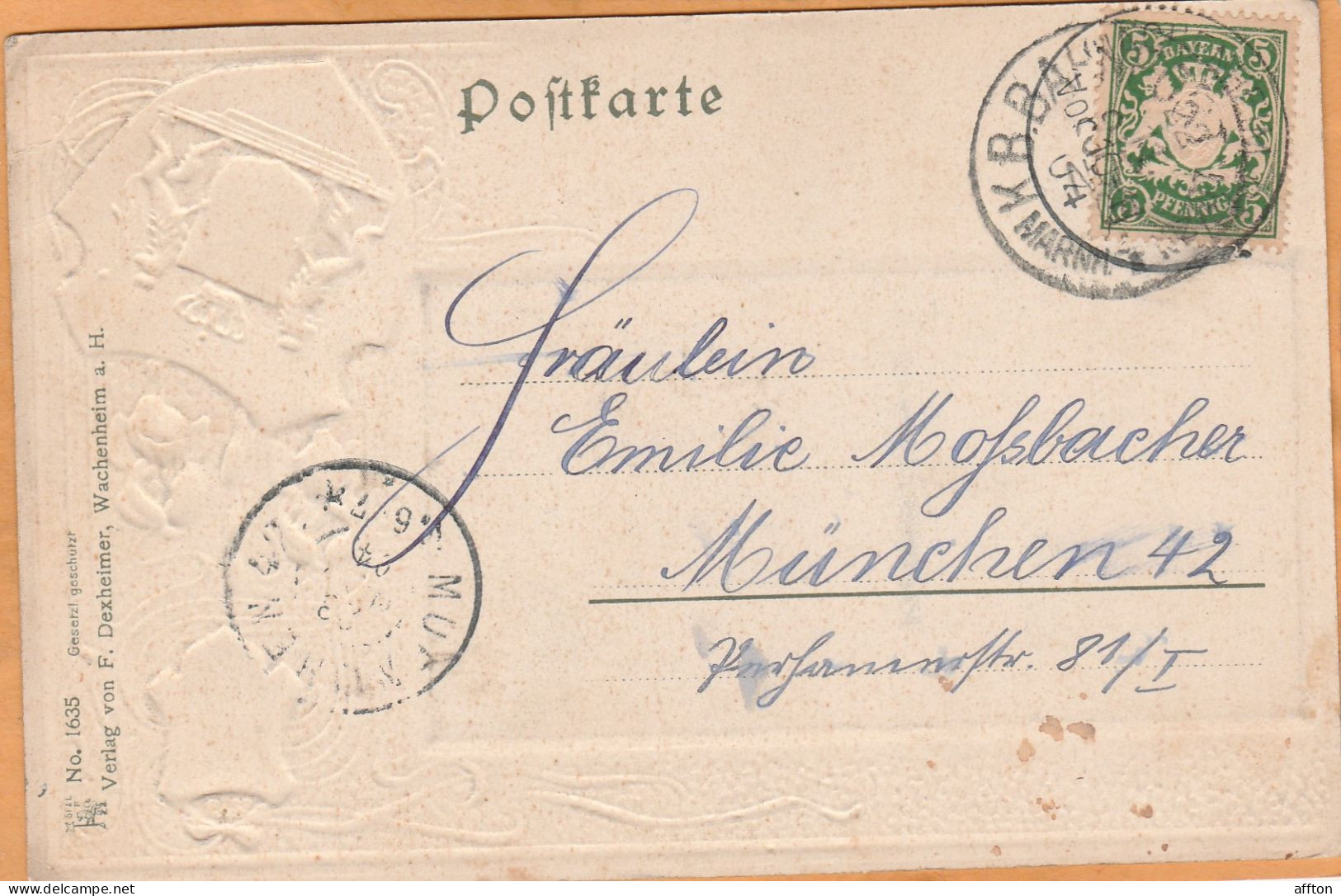 Gruss Aus Wachenheim Germany 1904 Postcard - Bad Duerkheim