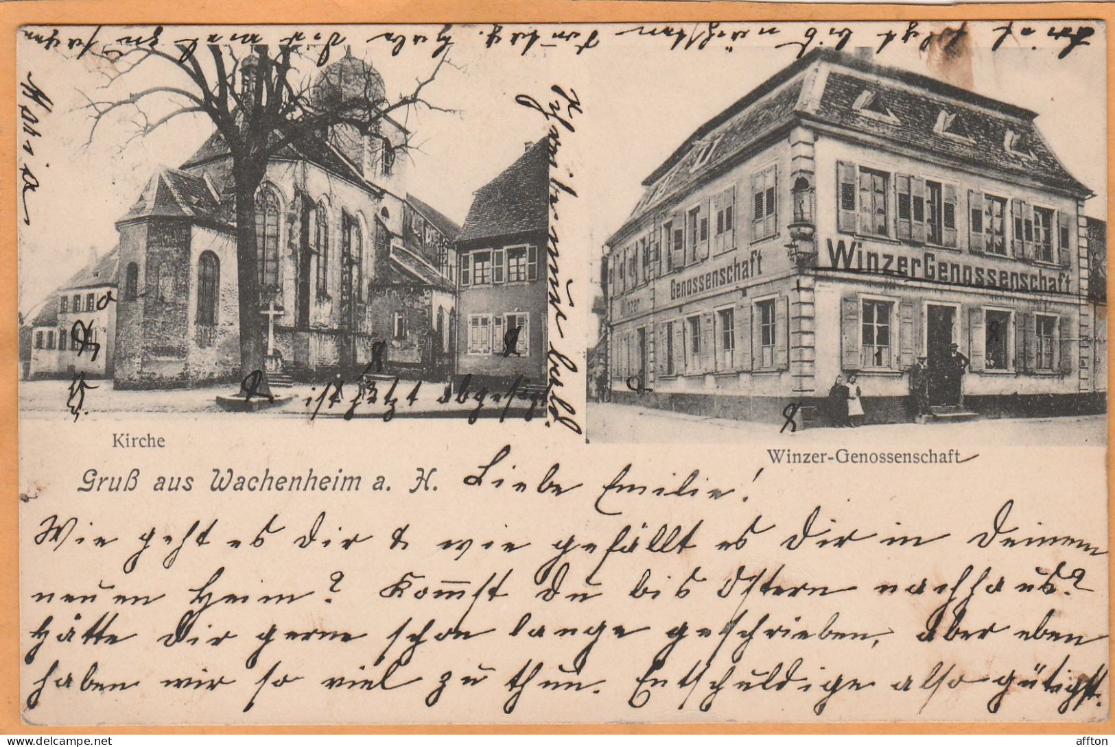 Gruss Aus Wachenheim Germany 1908 Postcard - Bad Dürkheim