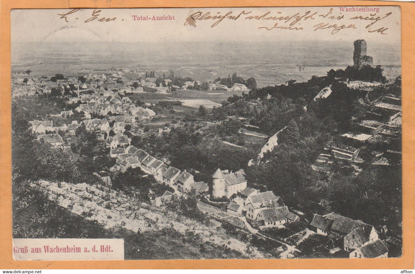 Gruss Aus Wachenheim Germany 1912 Postcard - Bad Dürkheim