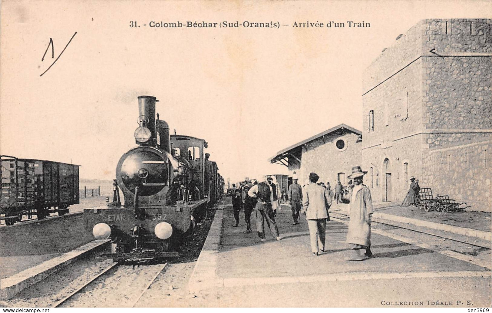 Algérie - COLOMB-BECHAR - Arrivée D'un Train - Ecrit (2 Scans) - Bechar (Colomb Béchar)