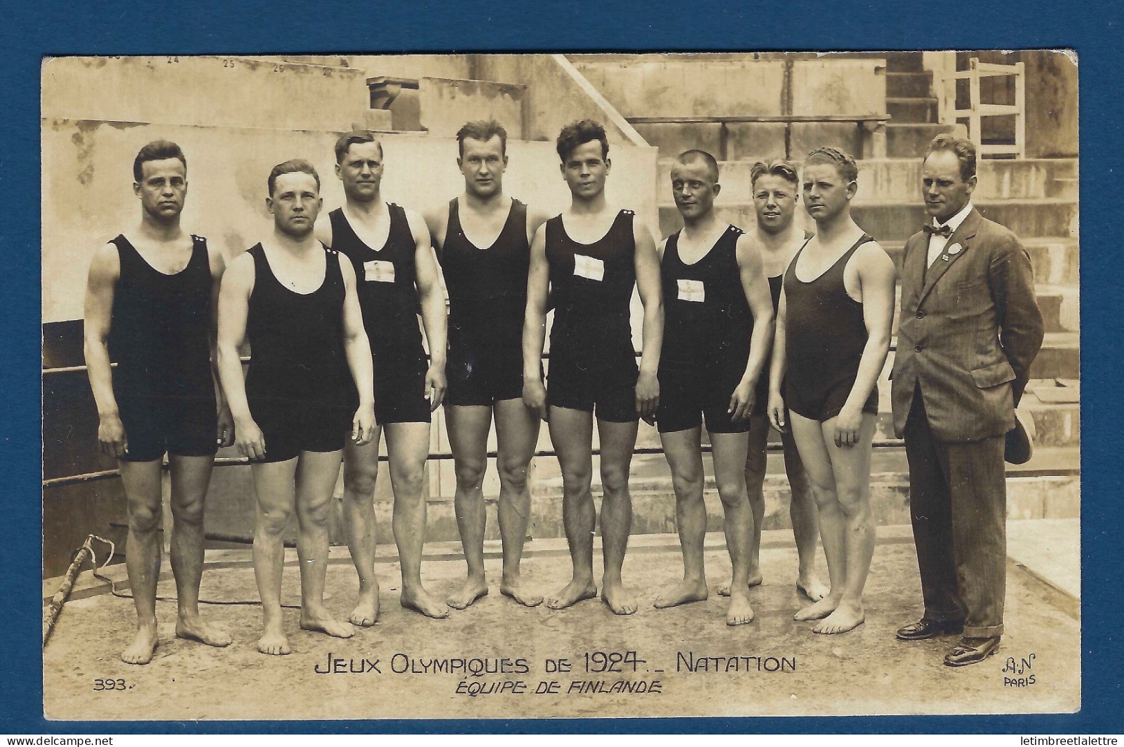 France - Carte Postale - CPA - Photo - Jeux Olympiques - Natation équipe De Finlande - 1924 - Giochi Olimpici