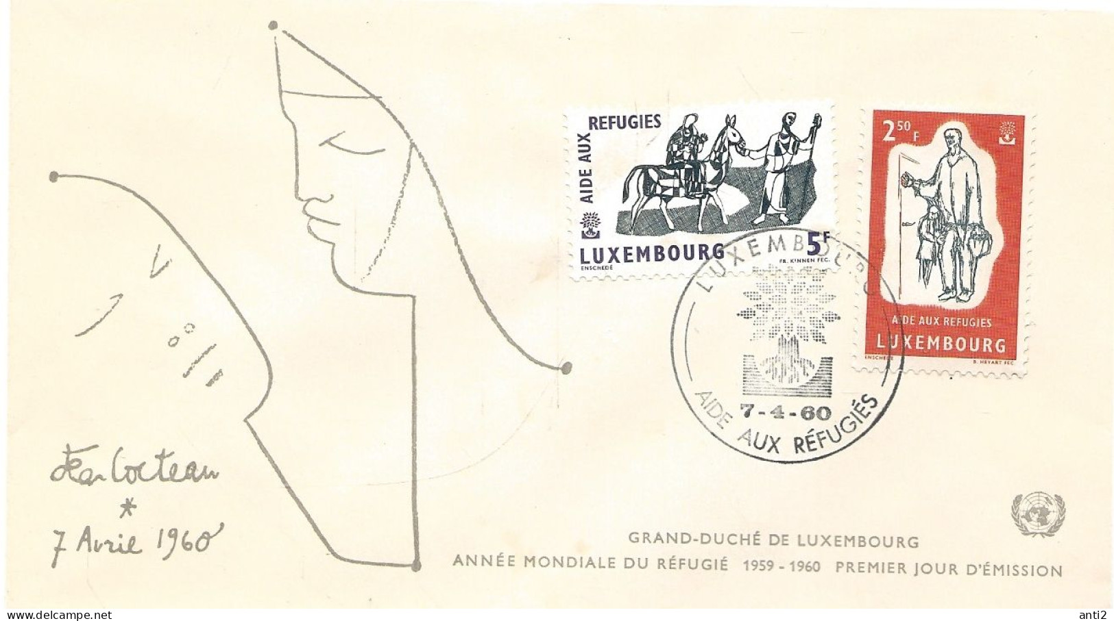 Luxembourg 1960  World Refugee Year 1959/60., Mi 618-619  FDC - FDC