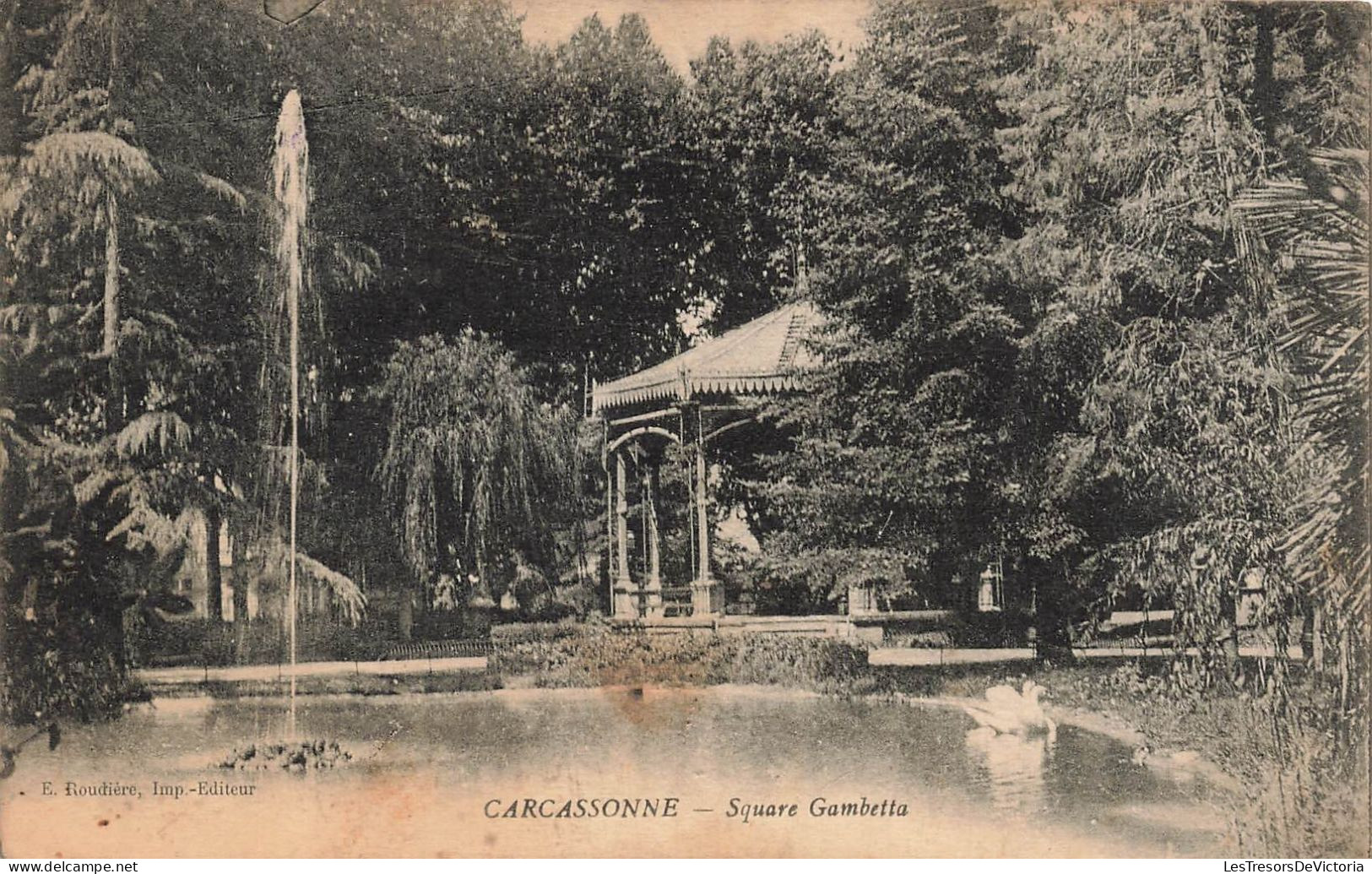 FRANCE - Carcassonne - Square Gambetta - Carte Postale Ancienne - Carcassonne