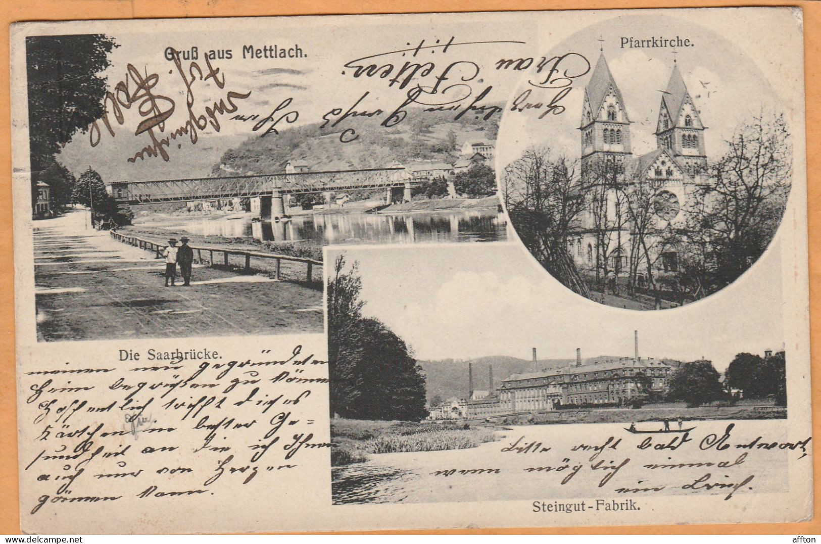 Gruss Aus Mettlach Germany 1910 Postcard - Kreis Merzig-Wadern