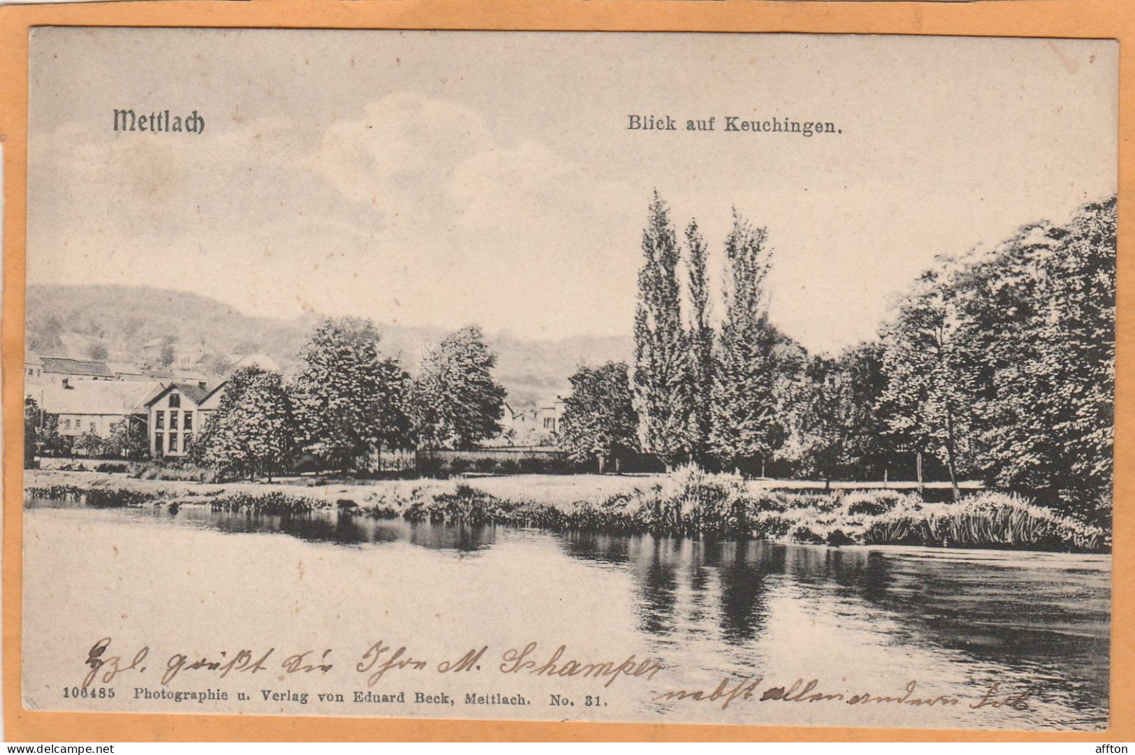 Gruss Aus Mettlach Germany 1909 Postcard - Kreis Merzig-Wadern