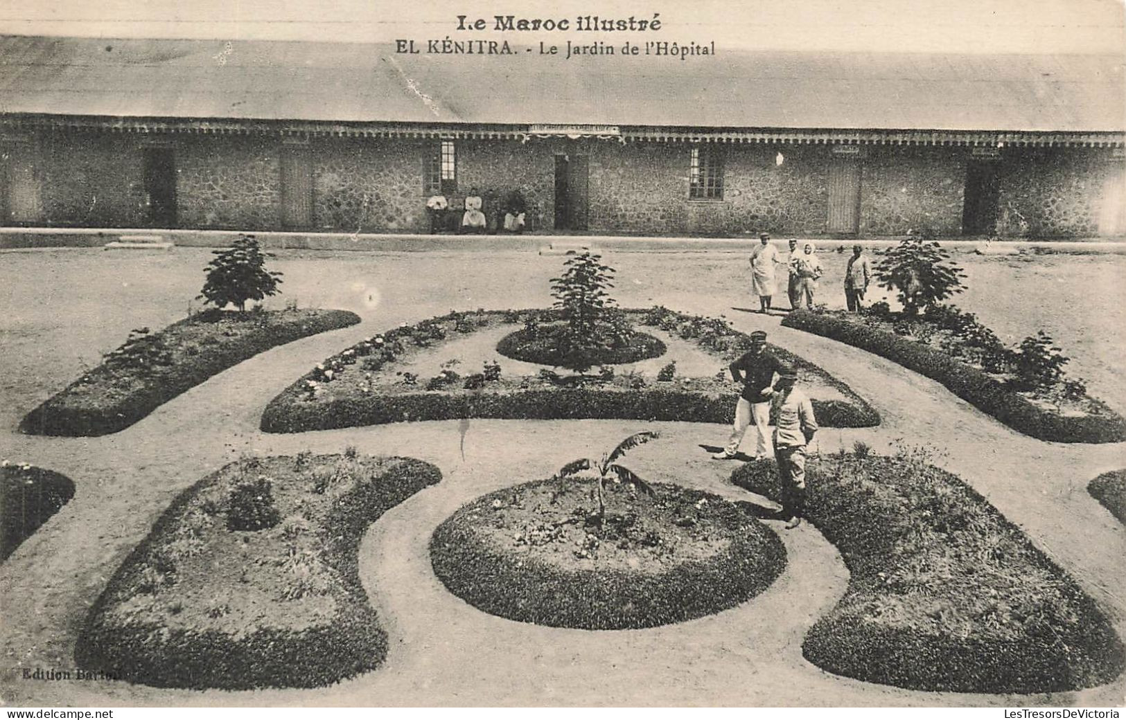 MAROC - Le Maroc Illustré - El Kénitra - Vue Sur Le Jardin De L'hôpital - Animé - Carte Postale Ancienne - Rabat