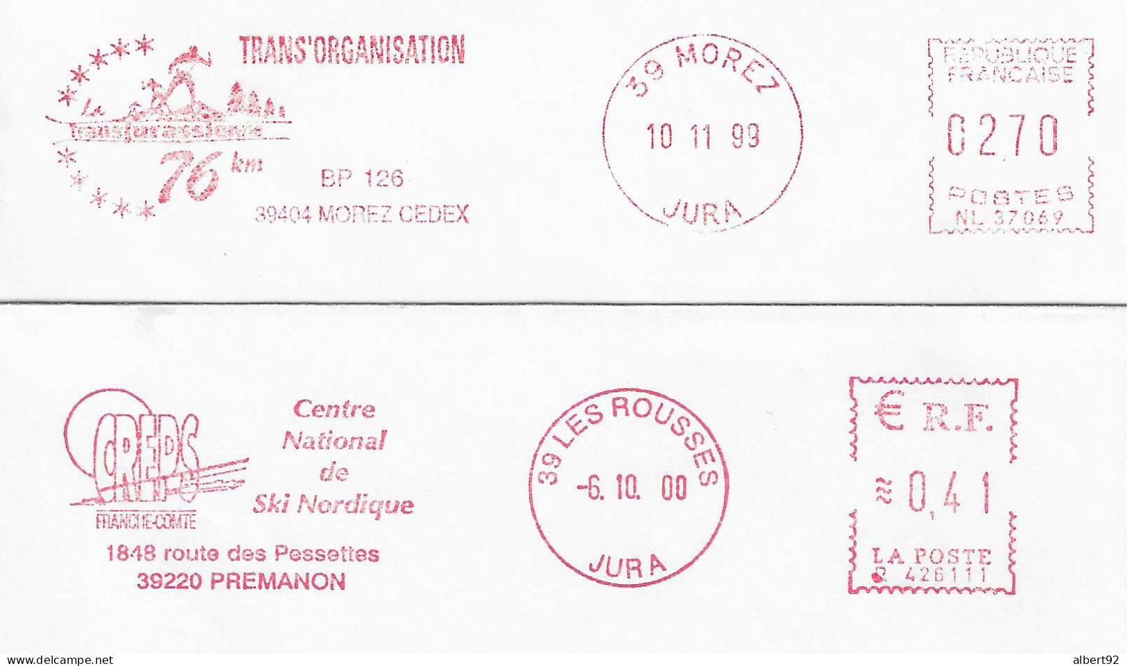 1999  2 EMA Ski Nordique: Transjurassienne + Centre De Ski Nordiquede Premanon (n° NL 34069 / R 426111) - Ski