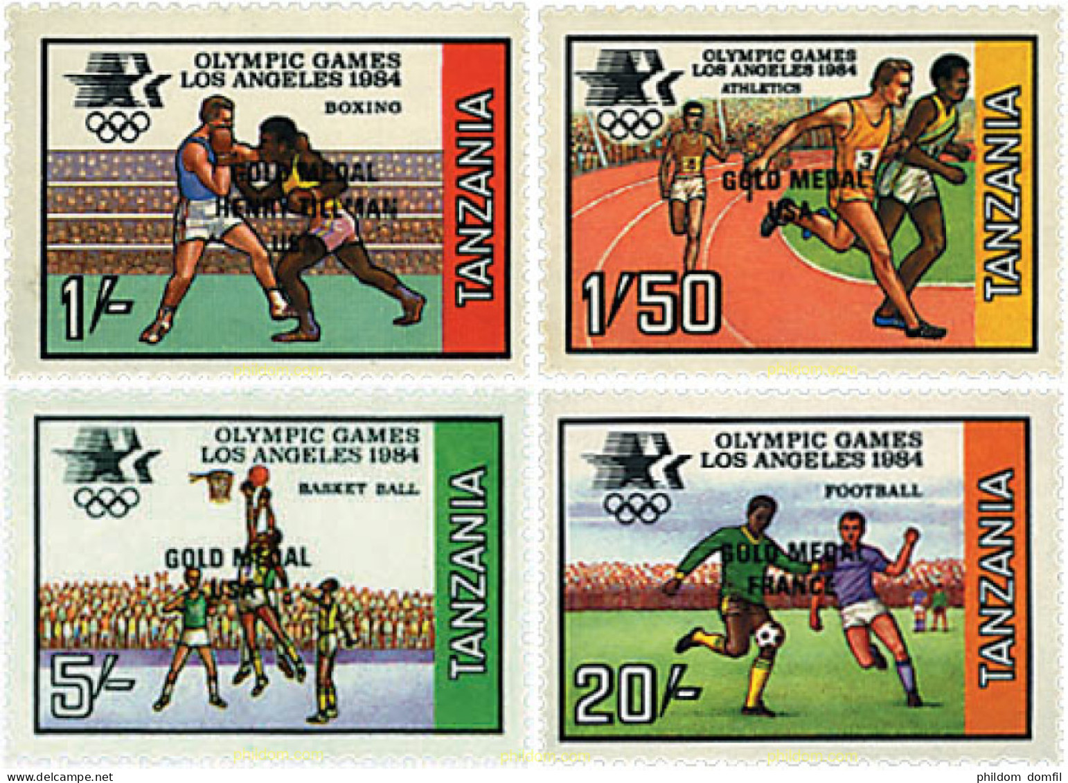 729253 HINGED TANZANIA 1985 23 JUEGOS OLIMPICOS VERANO LOS ANGELES 1984 - Tanzanie (1964-...)