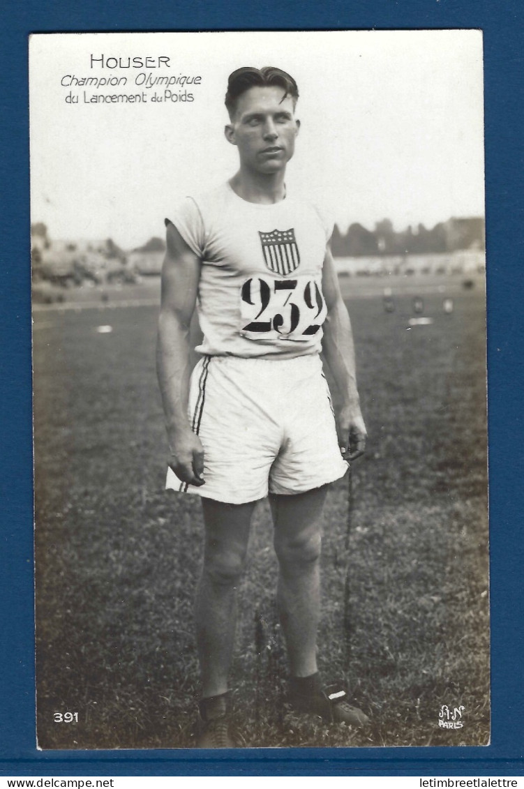 France - Carte Postale - CPA - Photo - Jeux Olympiques - Houser - Champion Olympique Du Lancement De Poids - 1924 - Jeux Olympiques