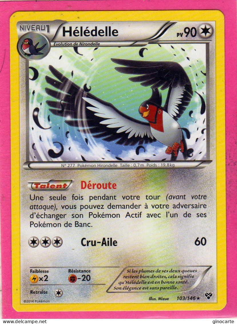 Carte Pokemon Francaise 2014 Xy Xy 103/146 Heledelle 90pv Neuve - XY