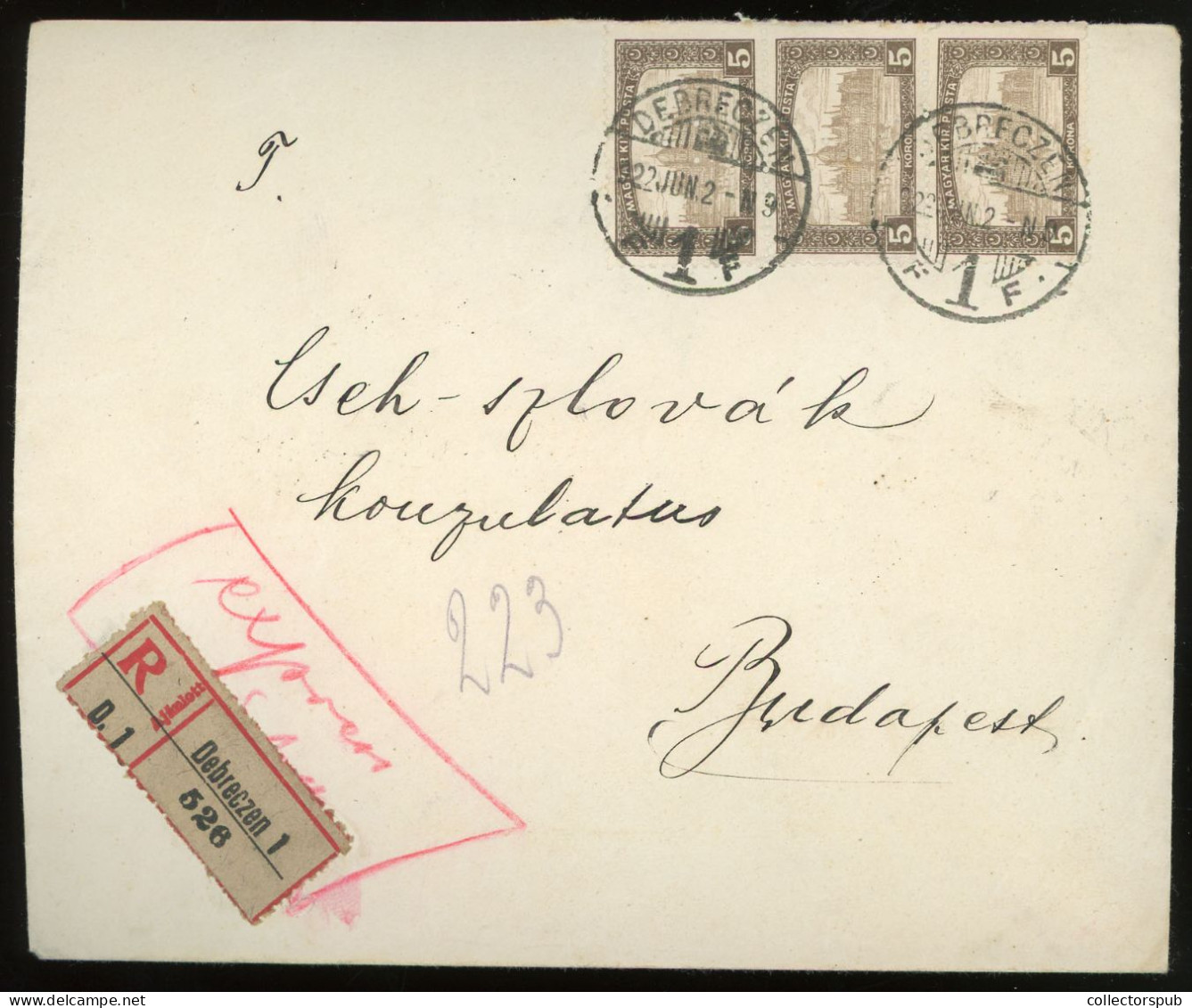 DEBRECEN 1922. Express-registered Inlation Cover To Budapest - Briefe U. Dokumente