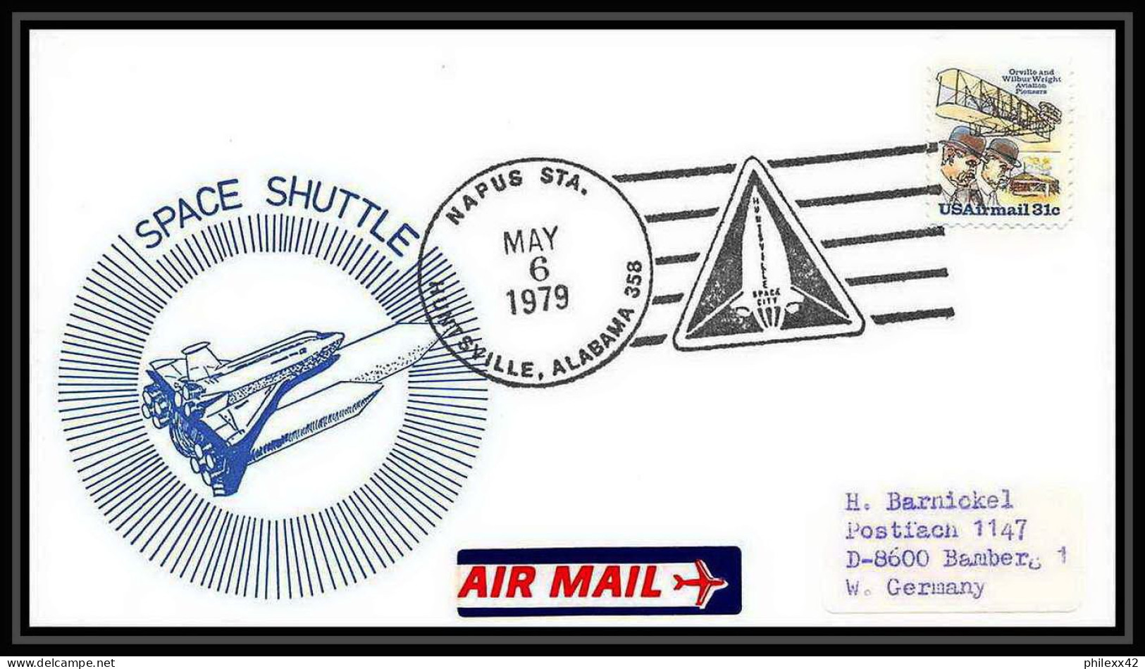 8191/ Espace (space Raumfahrt) Lettre (cover Briefe) 6/5/1979 Huntspex Huntsville Shuttle (navette) USA - USA