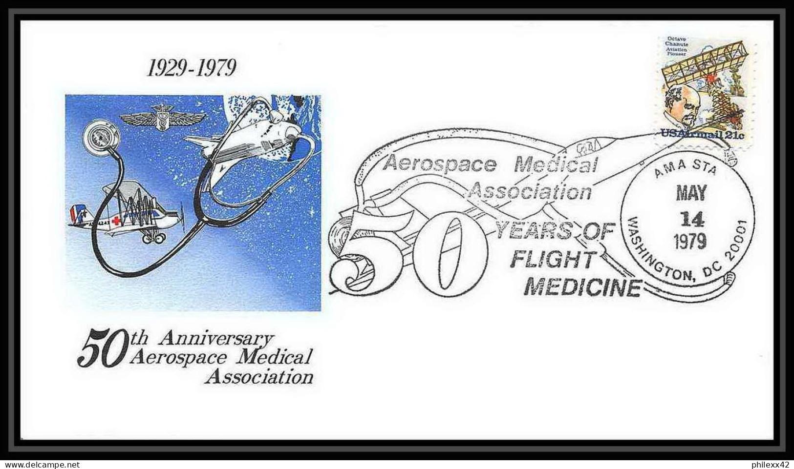 8193/ Espace (space Raumfahrt) Lettre (cover Briefe) 14/5/1979 Aerospace Medical Association Washington USA - USA