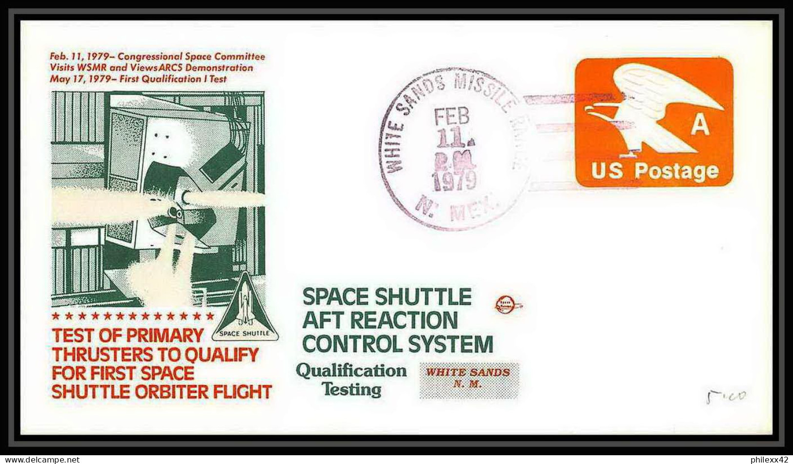 8174/ Espace (space Raumfahrt) Entier Postal (Stamped Stationery) 11/2/1979 Space Shuttle Aft Reaction Control System US - USA