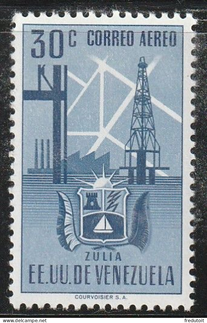 VENEZUELA - PA N°352 ** (1951) Armoiries De L'Etat De Zulia : 30c Bleu - Venezuela