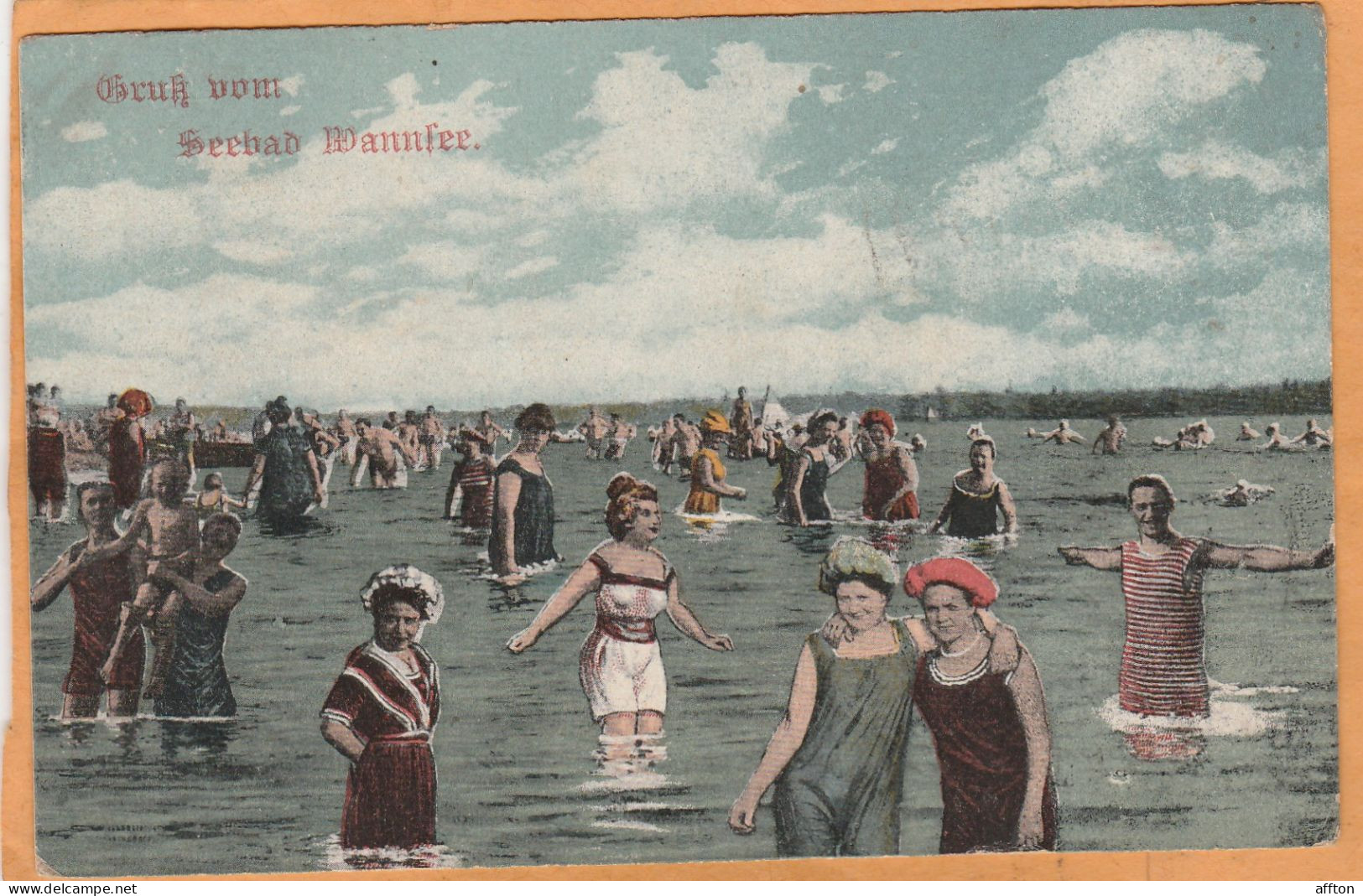 Strandbad Wannsee  Germany 1925 Postcard - Wannsee