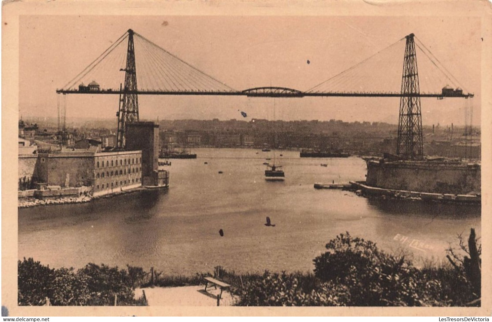 FRANCE - Marseille - Le Vieux Port Et Le Pont Transbordeur - Carte Postale Ancienne - Alter Hafen (Vieux Port), Saint-Victor, Le Panier