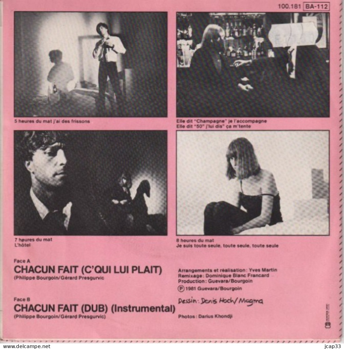 CHAGRIN D AMOUR  -  CHACUN FAIT  (C'QUI LUI PLAIT)  - - Autres - Musique Française