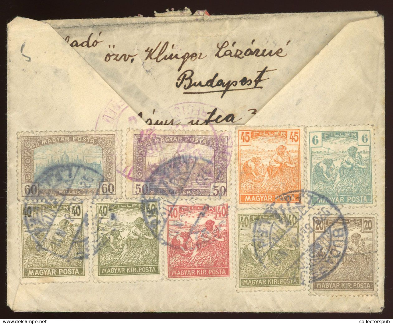 BUDAPEST 1920. Nice, Interesting Inflation Registered Cover To USA - Covers & Documents