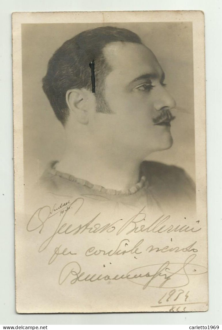 AUTOGRAFO BENIAMINO GIGLI SU CARTOLINA FOTOGRAFICA FOTO SUDAK TEATRO COLON BUENOS AIRES - NV FP - Sänger Und Musiker