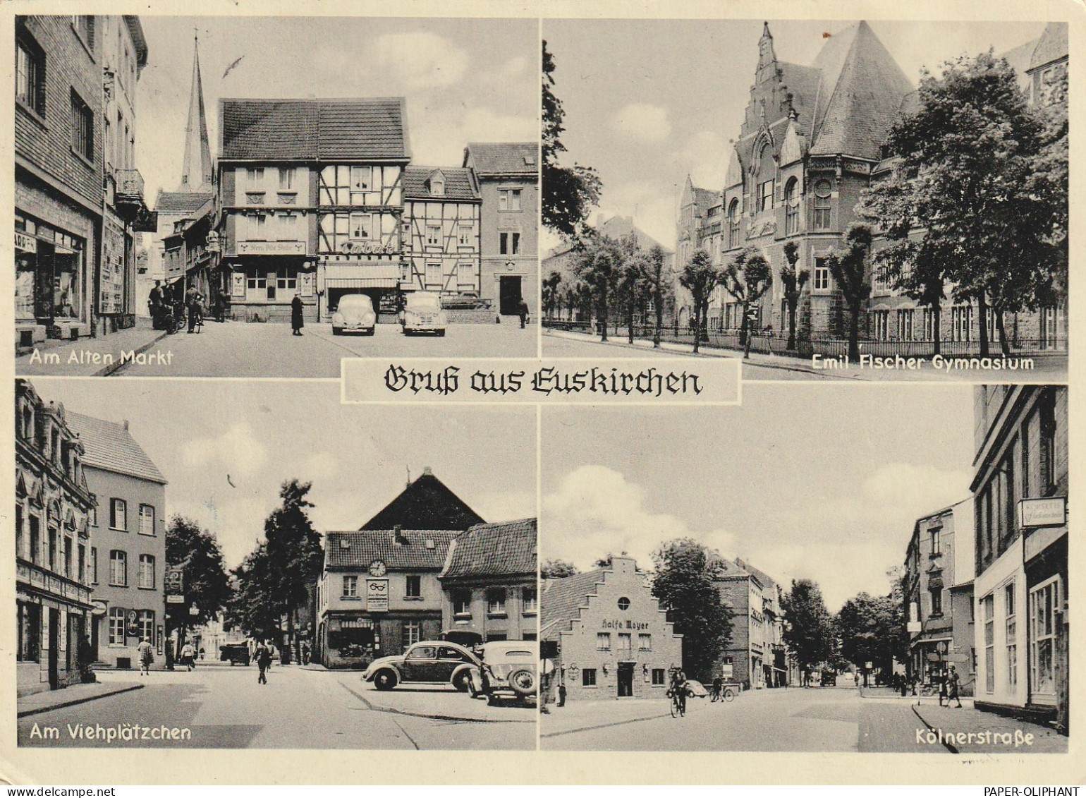 5350 EUSKIRCHEN, Emil Fischer Gymnasium, Kölnerstrasse, Am Viehplätzchen, Alter Markt, Oldtimer - Euskirchen