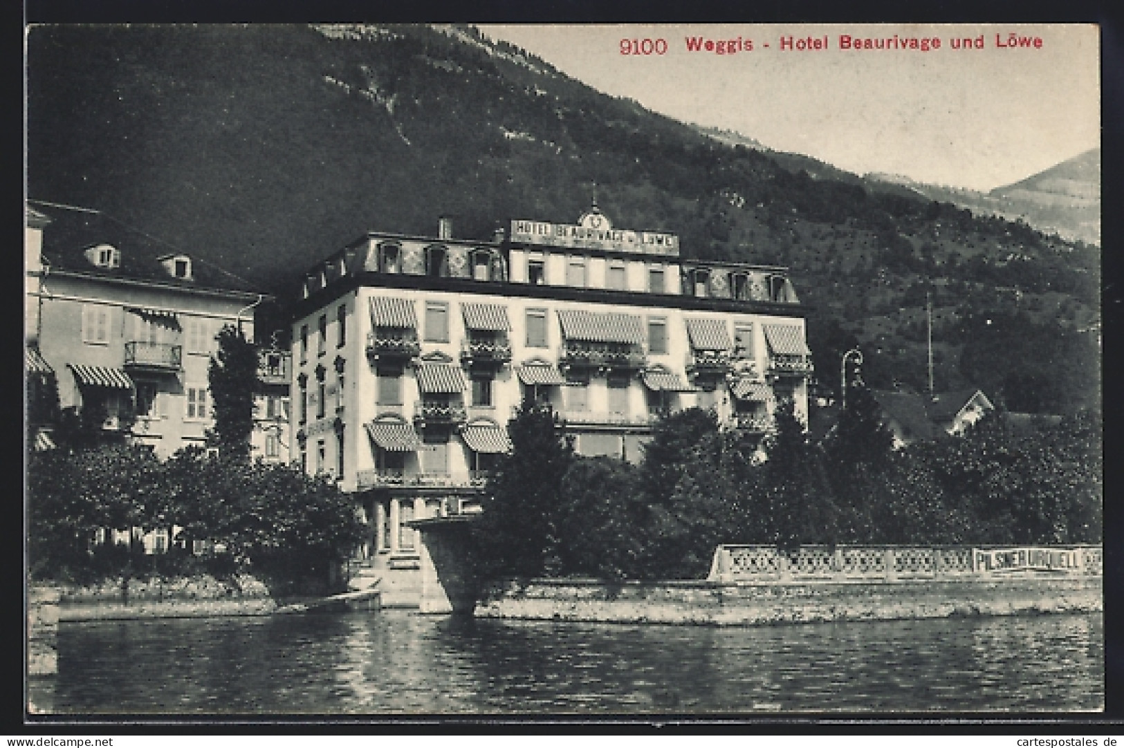 AK Weggis, Hotel Beaurivage Und Löwe  - Weggis