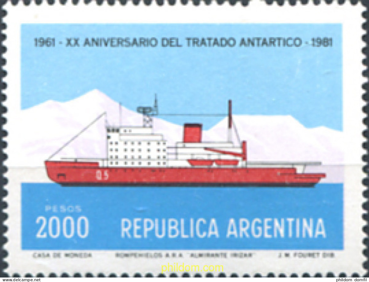 729255 MNH ARGENTINA 1981 20 ANIVERSARIO DEL TRATADO ANTARTICO - Nuovi
