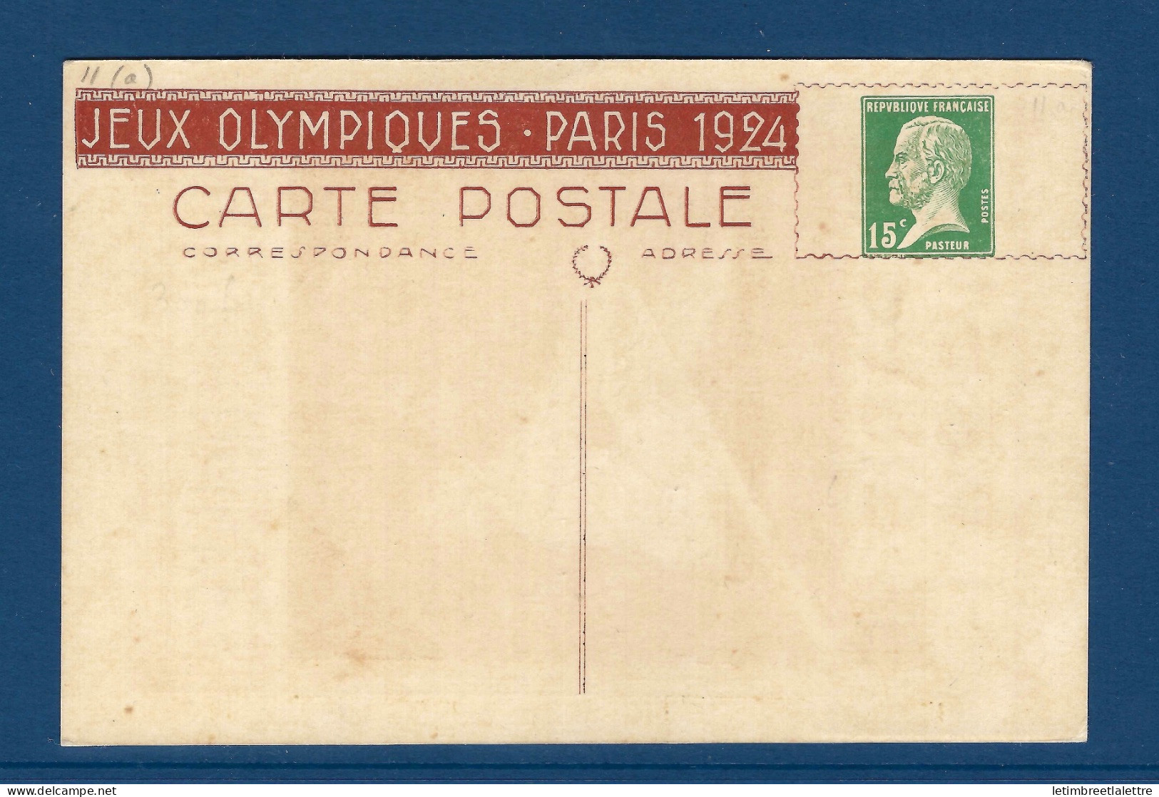 France - Carte Postale - CPA - Jeux Olympiques - Aviron - Entier Postal - 1924 - Olympic Games