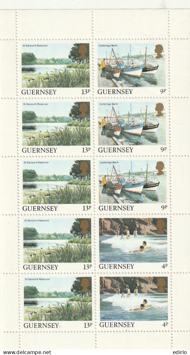 ///    GUERNESEY  ///    Guernsey St Saviour's Reservoir Cambridge Berth Petit Port 1984 ** - Guernesey