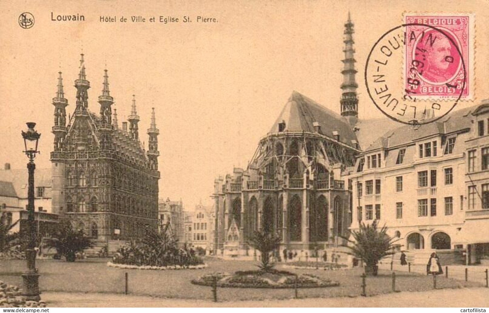 LOUVAIN - Hôtel De Ville Et Eglise St. Pierre  ( 2 Scans ) - Leuven
