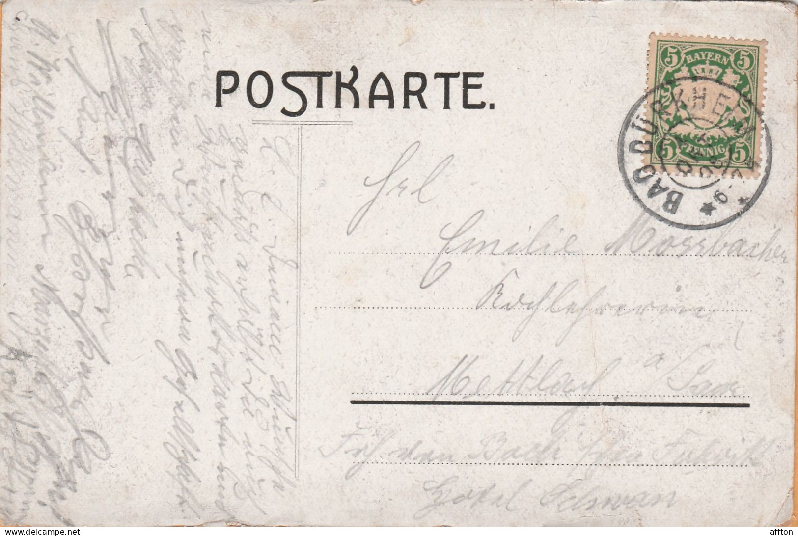 Gruss Vom Bad Durkheim Germany 1905 Postcard - Bad Duerkheim