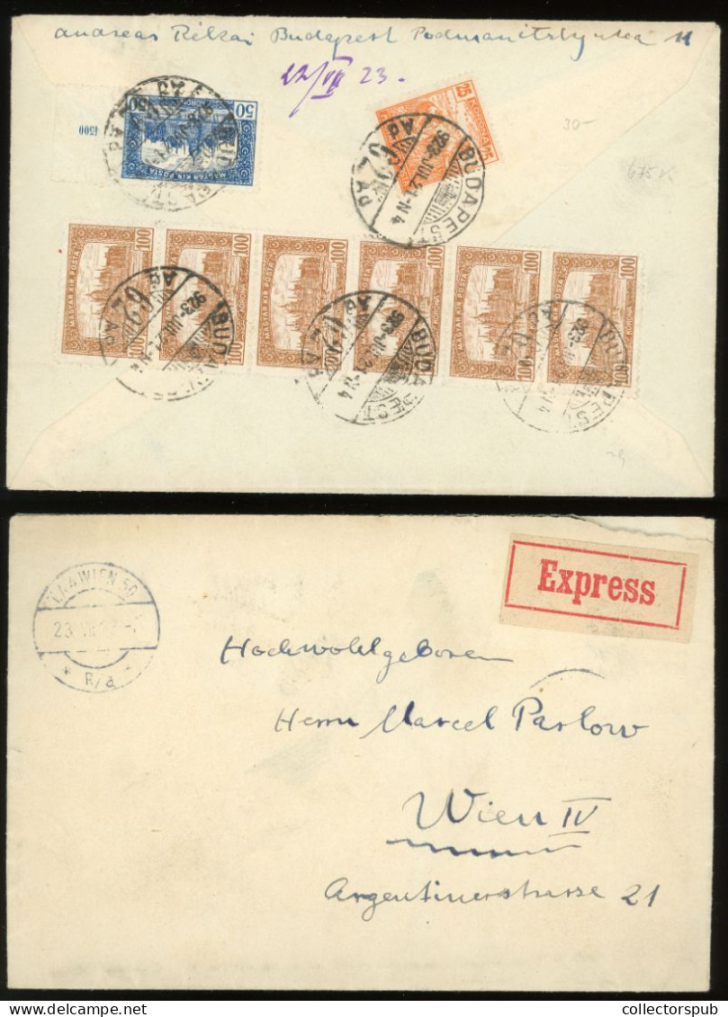 BUDAPEST 1923. Nice Express Indlation Cover To Vienna - Brieven En Documenten