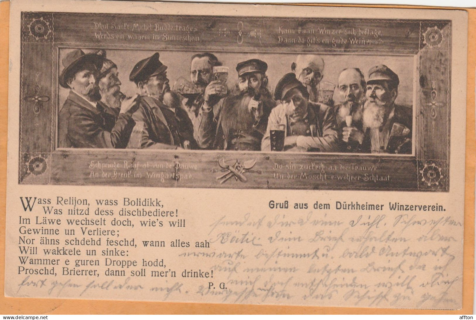 Gruss Vom Bad Durkheim Germany 1905 Postcard - Bad Duerkheim
