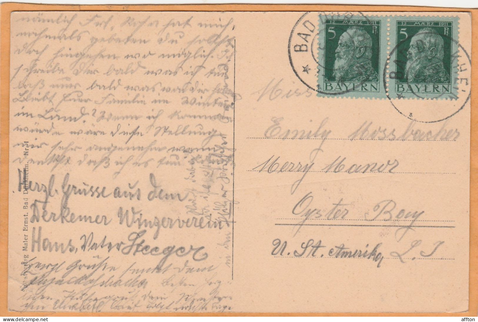 Gruss Vom Bad Durkheim Germany 1905 Postcard - Bad Duerkheim