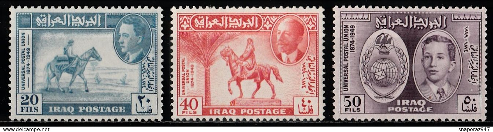 1949 Iraq 75th Anniversary Of The U.P.U. Set MH* Tr157 - Iraq