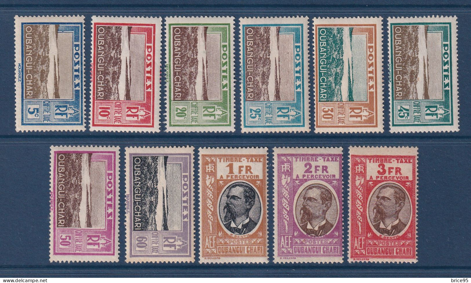 Oubangui - Taxe - YT N° 12 à 22 * - Neuf Avec Charnière - N° 22 ** Neuf Sans Charnière - 1930 - Unused Stamps