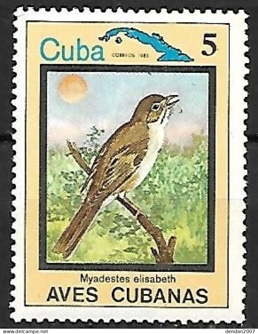 Cuba -MNH ** 1983 :   Cuban Solitaire  -  Myadestes Elisabeth - Uccelli Canterini Ed Arboricoli