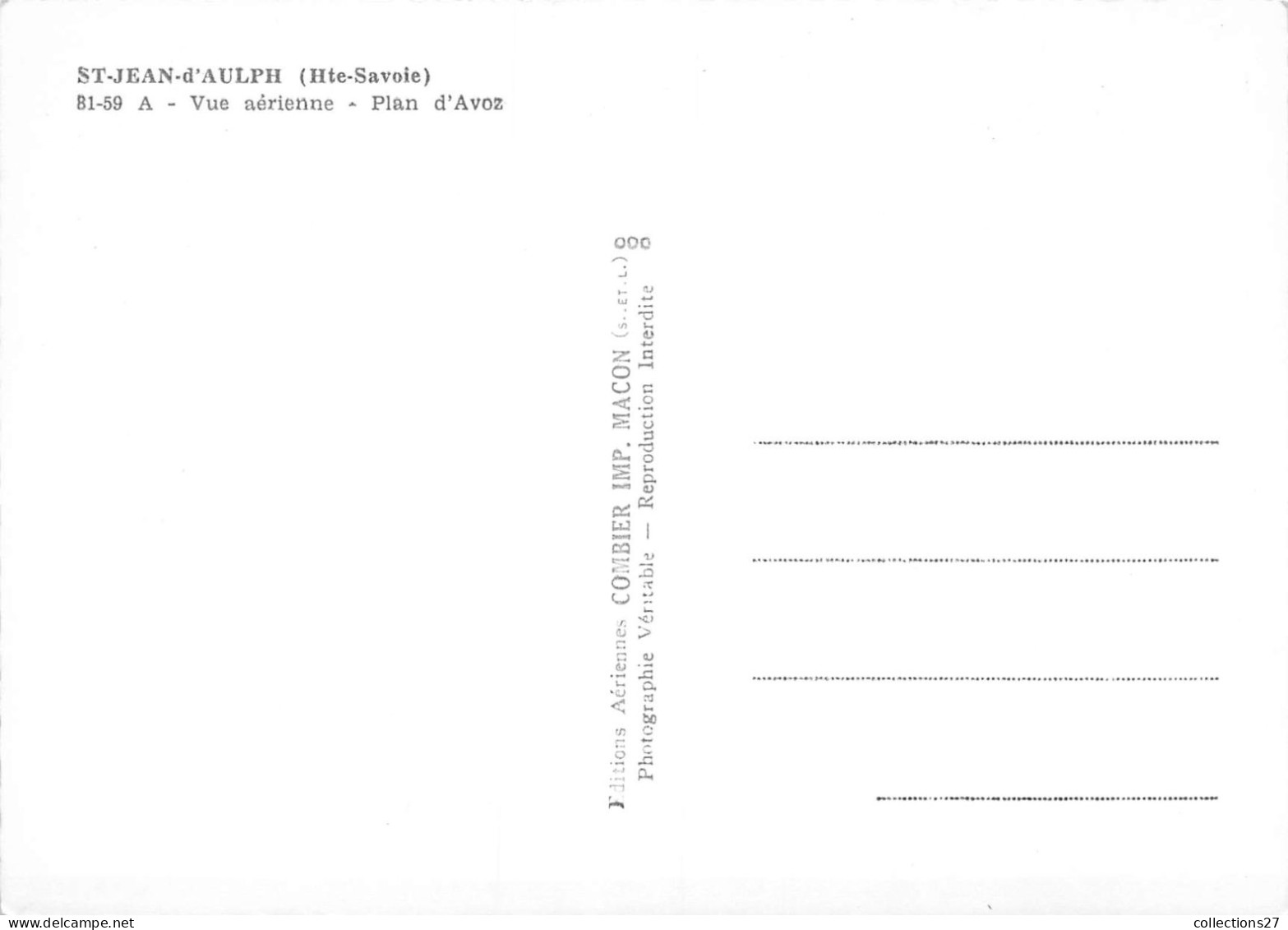 74-SAINT-JEAN-D'AULPH- VUE AERIENNE PLAN D'AVOZ - Saint-Jean-d'Aulps