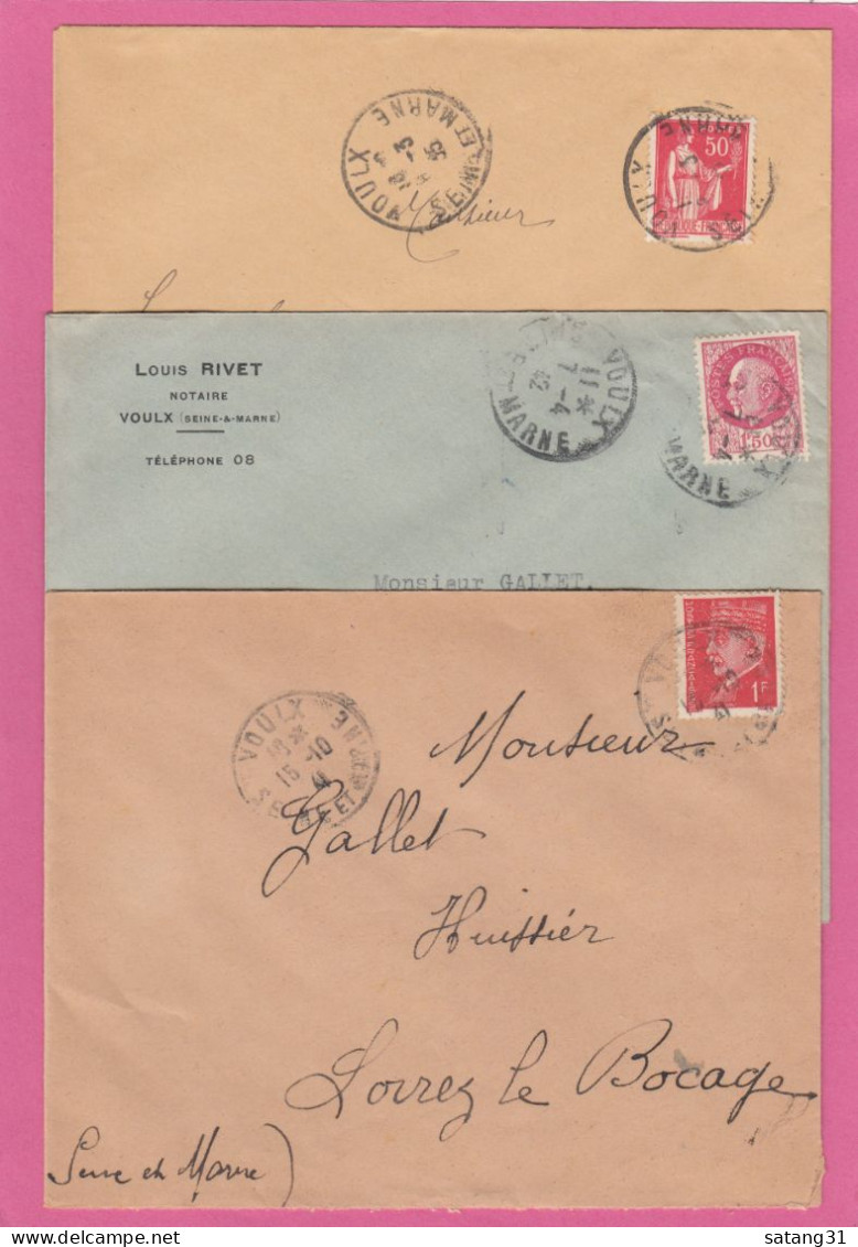 3 LETTRES DE VOULX. - Storia Postale