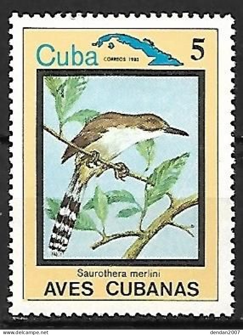 Cuba -MNH ** 1983 :     Great Lizard Cuckoo  -  Coccyzus Merlini - Cuckoos & Turacos