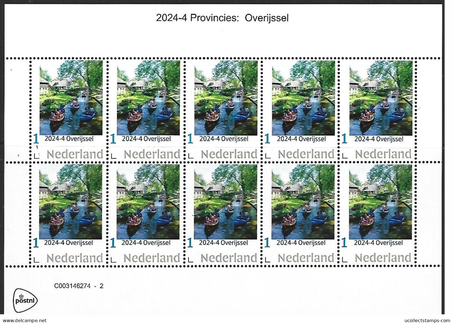 Nederland  2024-4  Provincies:  Overijssel Vel-sheetlet  Postfris/mnh/neuf - Ongebruikt