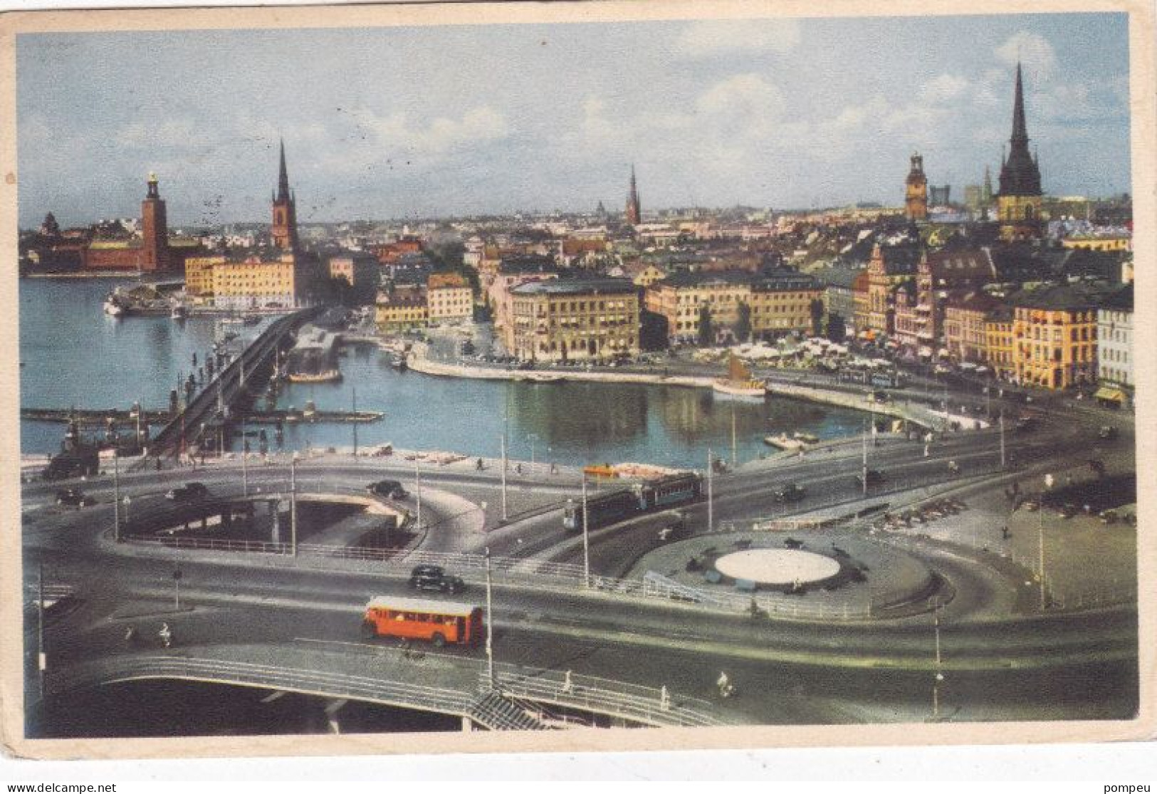 QT - STOCKHOLM - Slussen (viaduct) - Side Of Stockholm From The Old Town - 1950 - Sweden