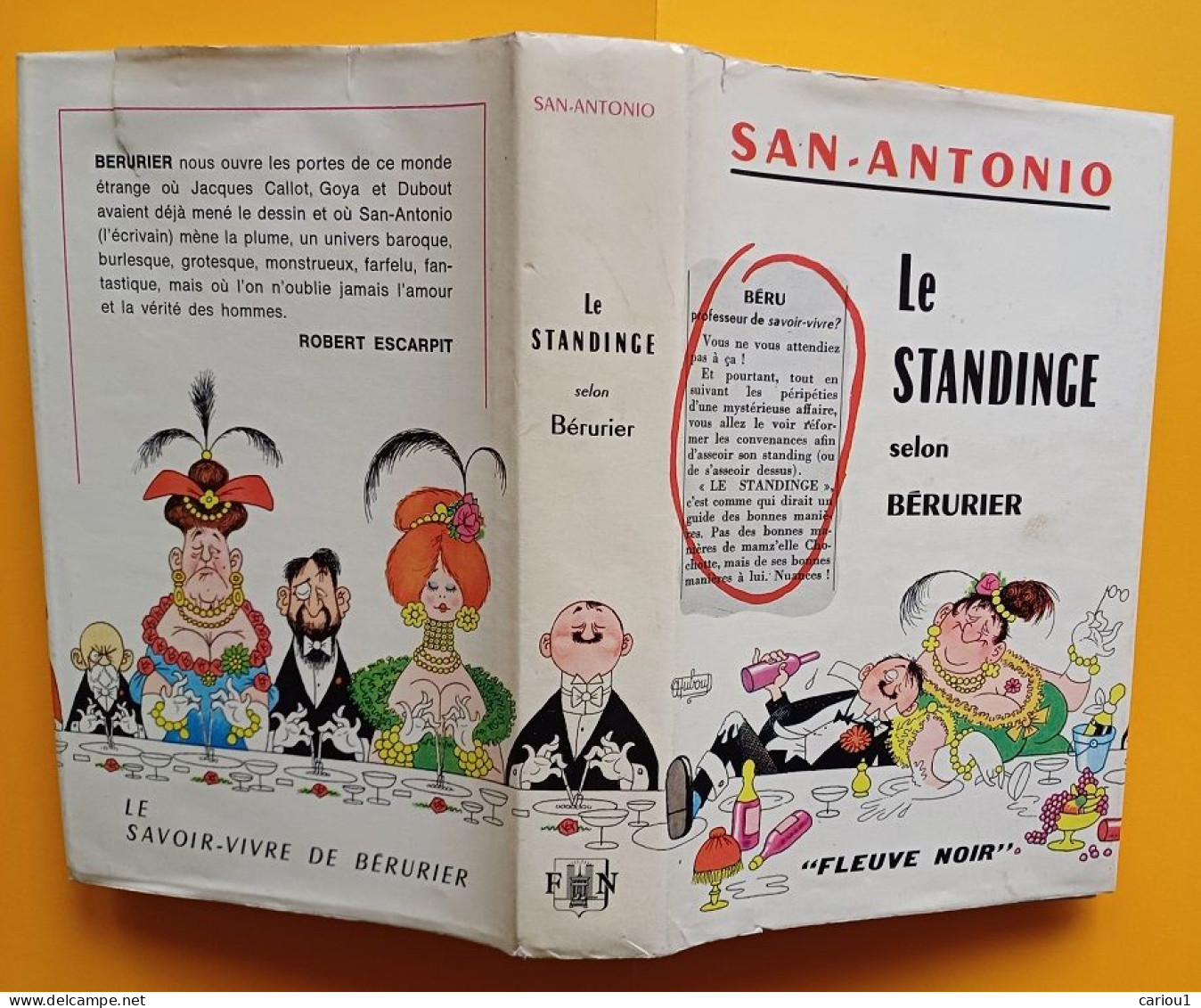 C1 SAN ANTONIO Le STANDINGE Selon BERURIER Illustre DUBOUT EO 1965 JAQUETTE Dard - San Antonio