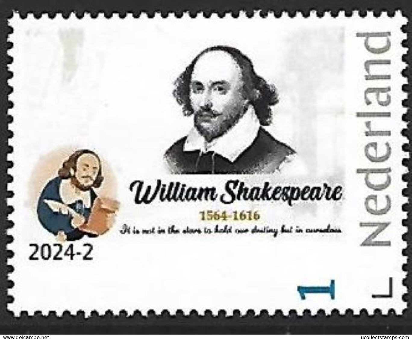 Nederland  2024-2 William Shakespeare    Postfris/mnh/neuf - Nuovi