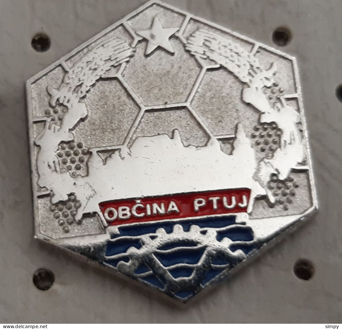 Municipality Ptuj Poetovia Coat Of Arms The Oldest Slovenian Town Slovenia Pin - Administraties